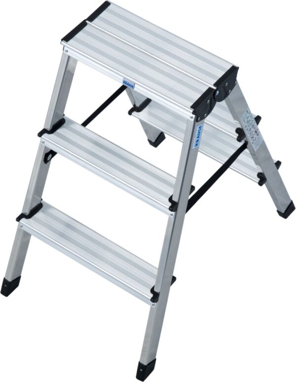 Dopplo Double-sided Standing step ladder 2x3 steps (01-120397) - Geokraus